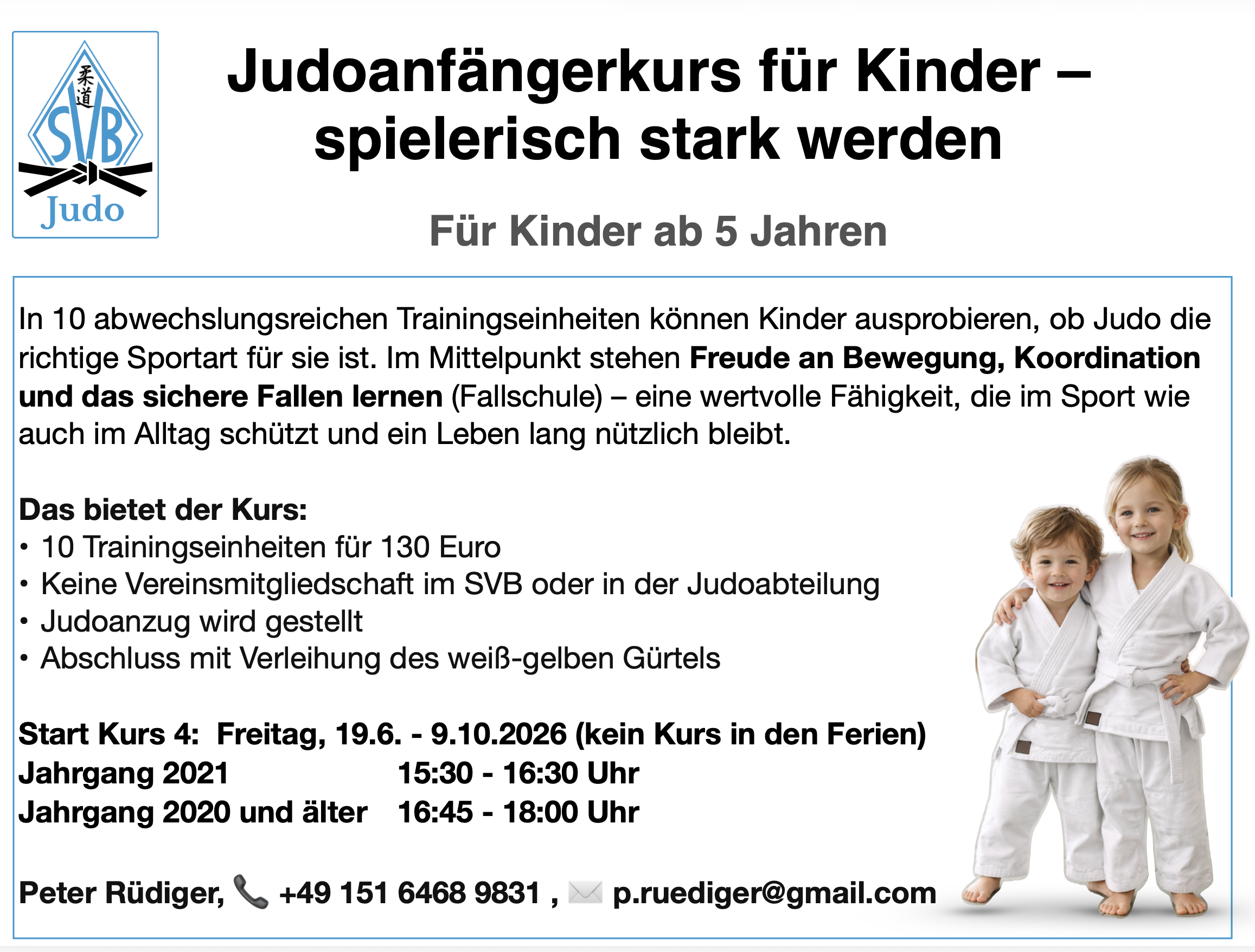 Anfängerkurs ab 5 Jahre